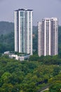 Two condominiums located in Mont Kiara, Kuala Lumpur, Malaysia Royalty Free Stock Photo