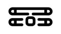 Two connected boxes icon vector for data flow and integration, vector design Generative AI Royalty Free Stock Photo