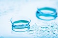 Two contact lenses Royalty Free Stock Photo