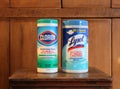 Two Containers of Disinfecting Wipes, Clorox and Lysol