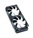 Two cooling fans isolated Royalty Free Stock Photo