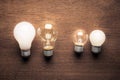 Two couple Light Bulbs Comparison Royalty Free Stock Photo