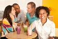 Two Couples Dining Out Royalty Free Stock Photo