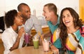 Two Couples Dining Out Royalty Free Stock Photo