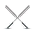 two crossed baseball bats. Vector illustration decorative design Royalty Free Stock Photo