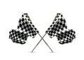 Two crossed checkered flags Royalty Free Stock Photo