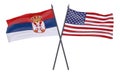 Two crossed flags