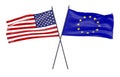 Two crossed flags