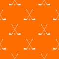 Two crossed golf clubs and ball pattern seamless