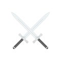 Two crossed swords. Royalty Free Stock Photo