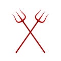 Two crossed tridents Royalty Free Stock Photo