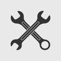 Two crossed wrenches sign Royalty Free Stock Photo