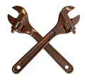 Two crossed wrenches Royalty Free Stock Photo