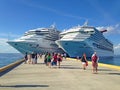 Two cruise ships