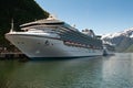 Two Cruise Ships Docked in Skagway Royalty Free Stock Photo