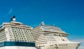 Two cruise ships in Port of Tallinn. Estonia Royalty Free Stock Photo