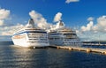 Two cruise ships Royalty Free Stock Photo