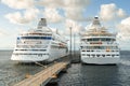 Two cruise ships Royalty Free Stock Photo