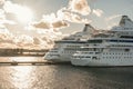 Two cruise ships Royalty Free Stock Photo