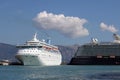 Two cruiser ship in port Corfu