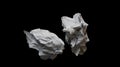 Two crumpled white paper in the shape of a ball Royalty Free Stock Photo