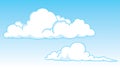 Two cumulus clouds Royalty Free Stock Photo