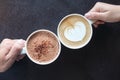 Two cups of coffee Royalty Free Stock Photo