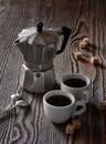 Two cups of espresso. Royalty Free Stock Photo