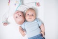 Two cute babies Royalty Free Stock Photo