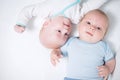 Two cute babies Royalty Free Stock Photo