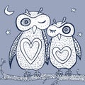 Two cute decorative owls.