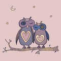 Two cute decorative owls.