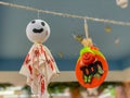 Two cute Halloween decoration in the Halloween holiday Royalty Free Stock Photo