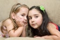 Two cute little girls Royalty Free Stock Photo