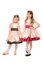 Two cute little girls in a dress Royalty Free Stock Photo