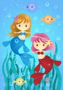 Two Cute Little Mermaids