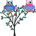 Two cute owls Royalty Free Stock Photo