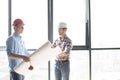 Two cute confident guys have started building business Royalty Free Stock Photo