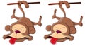 Two cute unusual vector ape monkeys