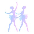 Two cute vector ballerinas