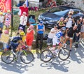 Two Cyclists on Col du Glandon - Tour de France 2015