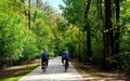 Two Cyclists on Path