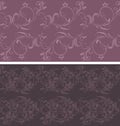 Two dark violet ornamental backgrounds