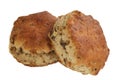 Two date and maple scones Royalty Free Stock Photo