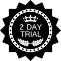 Two Day Trial Luxury Black Badge Icon