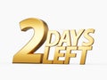 Two Days Left Only 2 days left Design Countdown banner. count time sale. Nine, eight, seven, six, five, four, three, two, one,