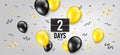 Two days left icon. 2 days to go. Vector Royalty Free Stock Photo