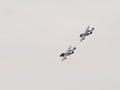 Two de Havilland Vampires Circling over Dunsfold Airfield