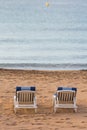 Two Beach Chairs Royalty Free Stock Photo