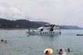 Two deck yacht Evelina suited to the beach settlement Lazarevskoe, Sochi